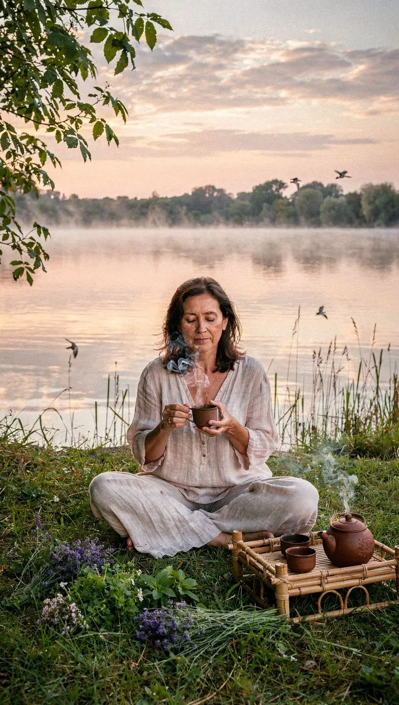 Vérnyomáscsökkentő tea összetevői, mint például kamilla és hibiszkusz.